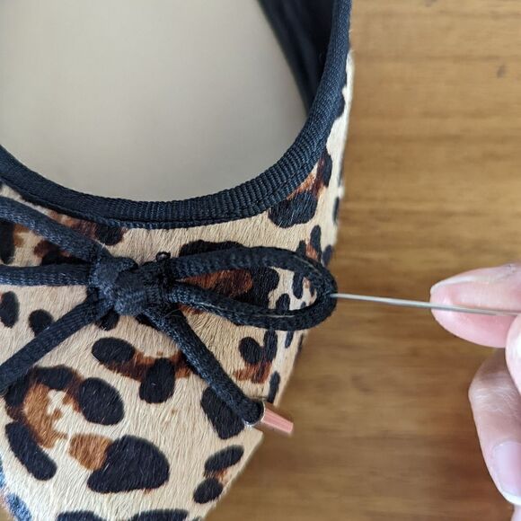 Sole Society Natalie Leopard Print Calf Fur Slip On Ballet Flats Mobwife 11 - Picture 9 of 10